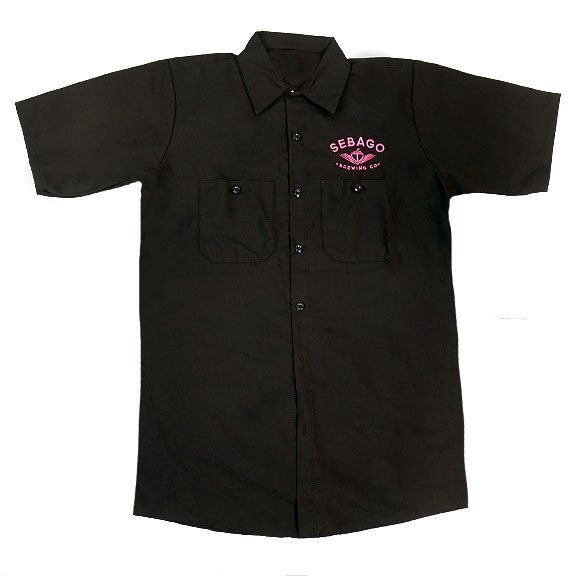 Brewers' Work Shirt - Black & Pink